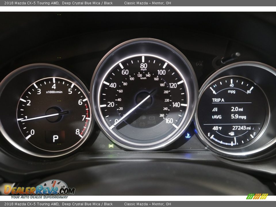 2018 Mazda CX-5 Touring AWD Deep Crystal Blue Mica / Black Photo #8