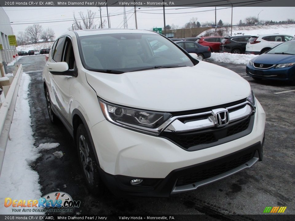 2018 Honda CR-V EX AWD White Diamond Pearl / Ivory Photo #7