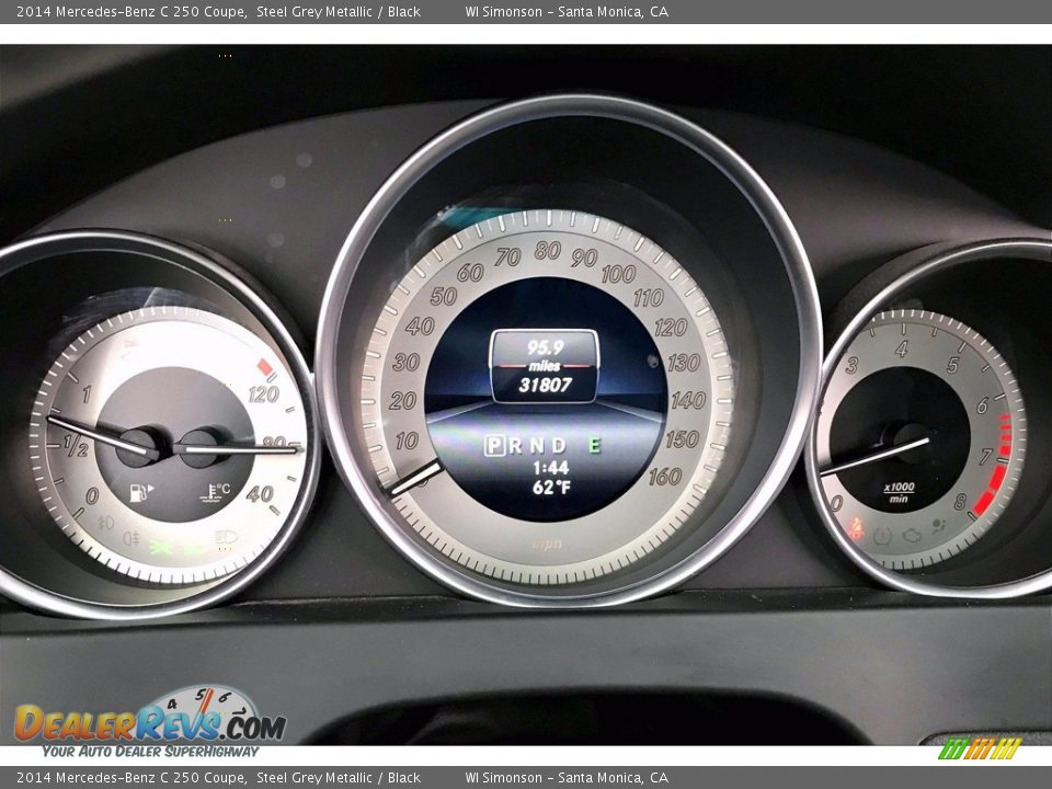 2014 Mercedes-Benz C 250 Coupe Steel Grey Metallic / Black Photo #23