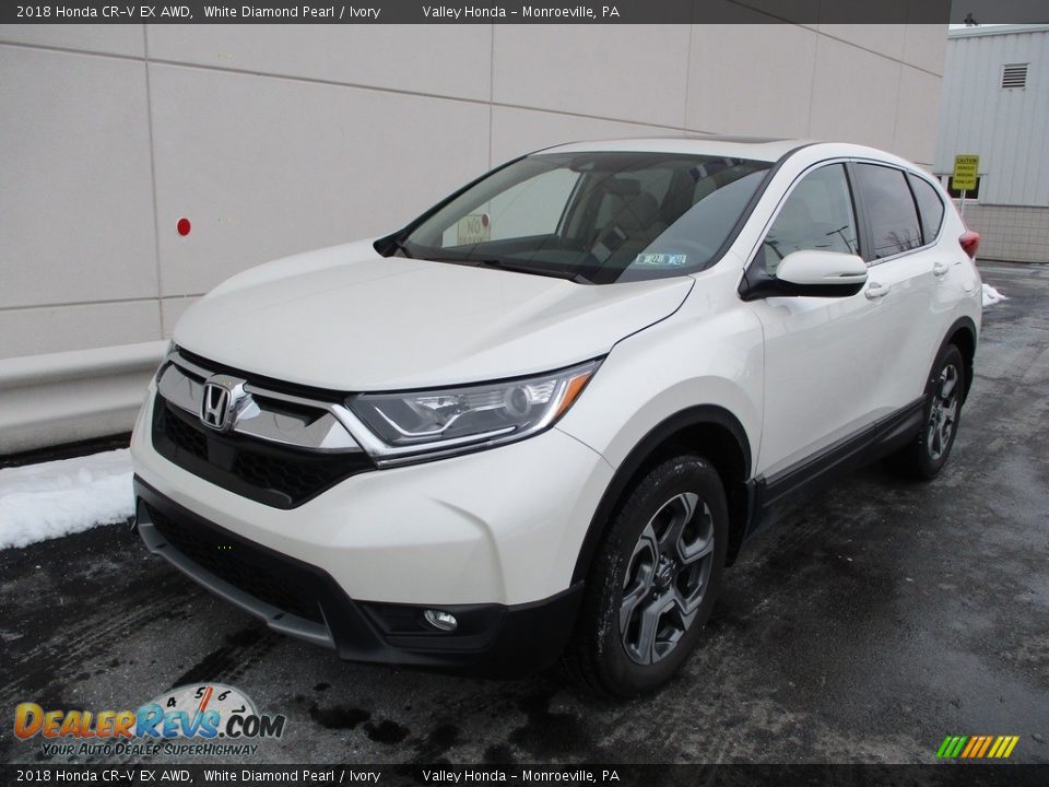 2018 Honda CR-V EX AWD White Diamond Pearl / Ivory Photo #9
