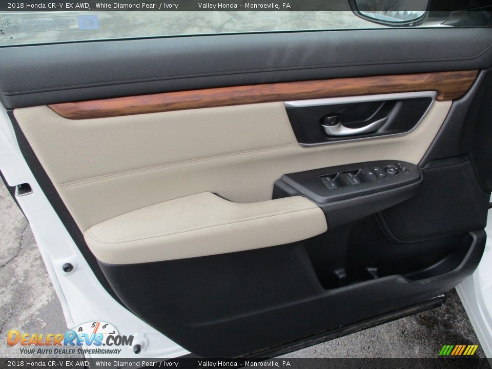 2018 Honda CR-V EX AWD White Diamond Pearl / Ivory Photo #10