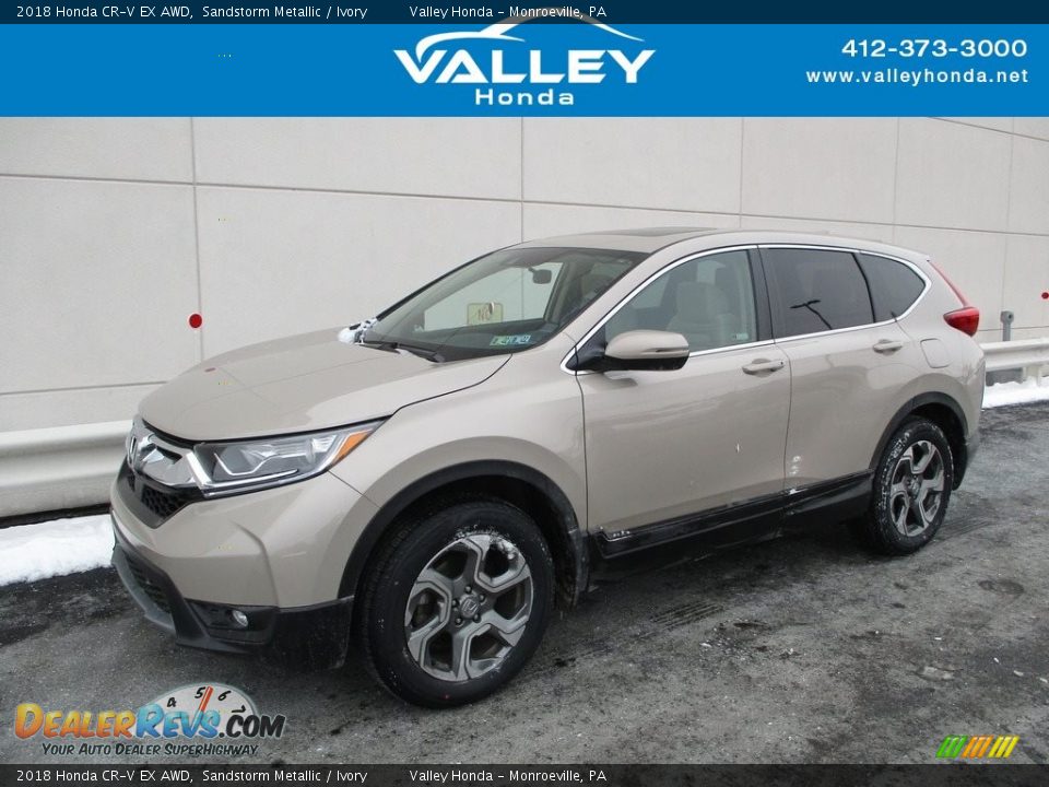 2018 Honda CR-V EX AWD Sandstorm Metallic / Ivory Photo #1