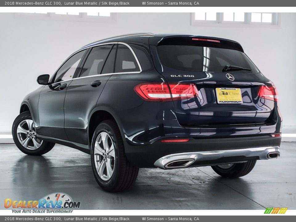 2018 Mercedes-Benz GLC 300 Lunar Blue Metallic / Silk Beige/Black Photo #3