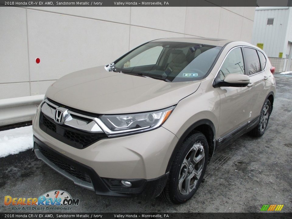 2018 Honda CR-V EX AWD Sandstorm Metallic / Ivory Photo #8