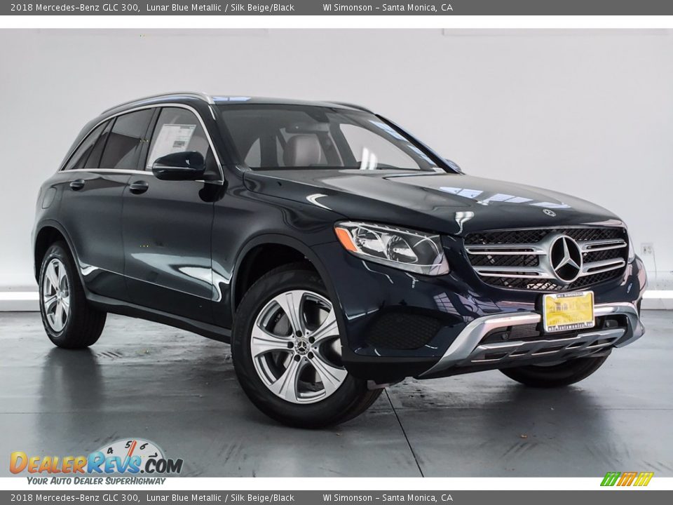 2018 Mercedes-Benz GLC 300 Lunar Blue Metallic / Silk Beige/Black Photo #12