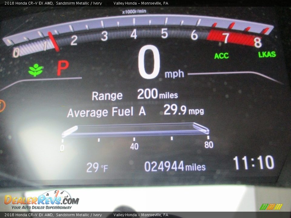 2018 Honda CR-V EX AWD Sandstorm Metallic / Ivory Photo #20