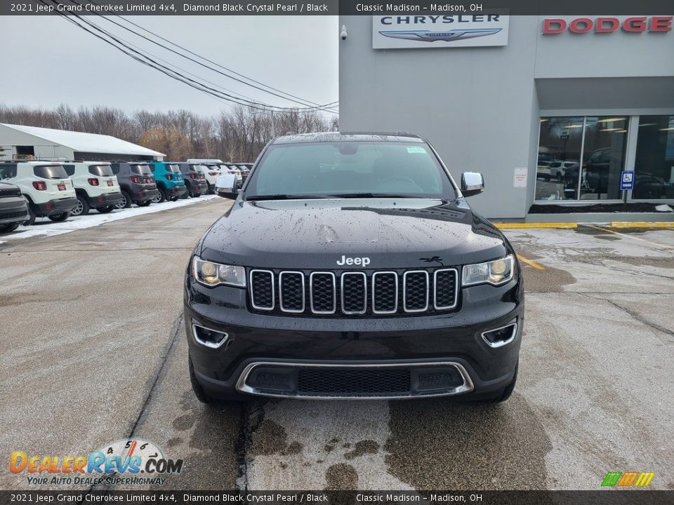 2021 Jeep Grand Cherokee Limited 4x4 Diamond Black Crystal Pearl / Black Photo #7