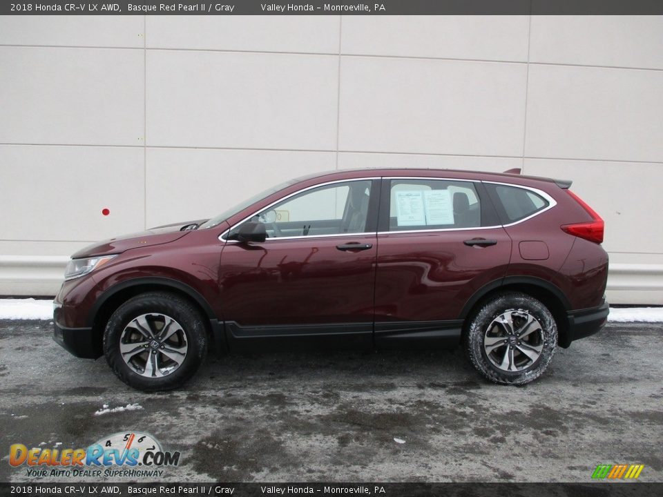 2018 Honda CR-V LX AWD Basque Red Pearl II / Gray Photo #2