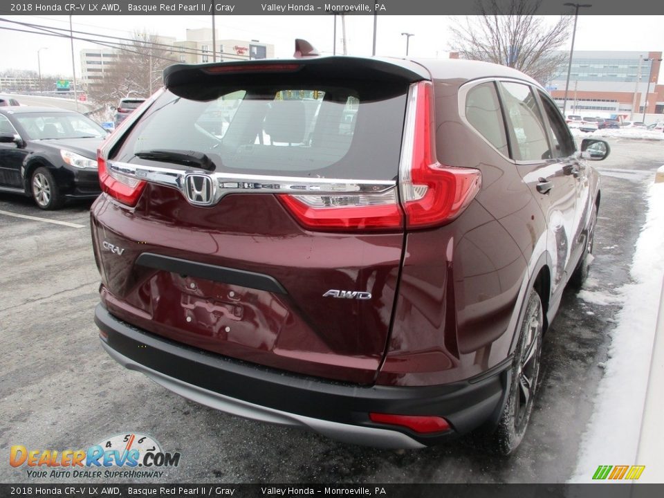 2018 Honda CR-V LX AWD Basque Red Pearl II / Gray Photo #5