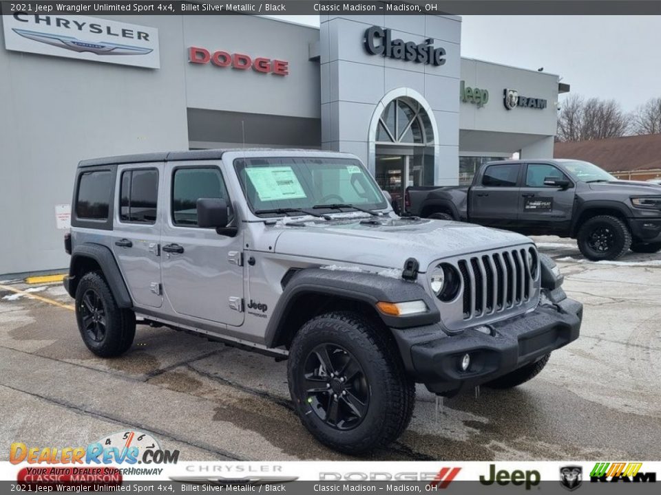 2021 Jeep Wrangler Unlimited Sport 4x4 Billet Silver Metallic / Black Photo #1