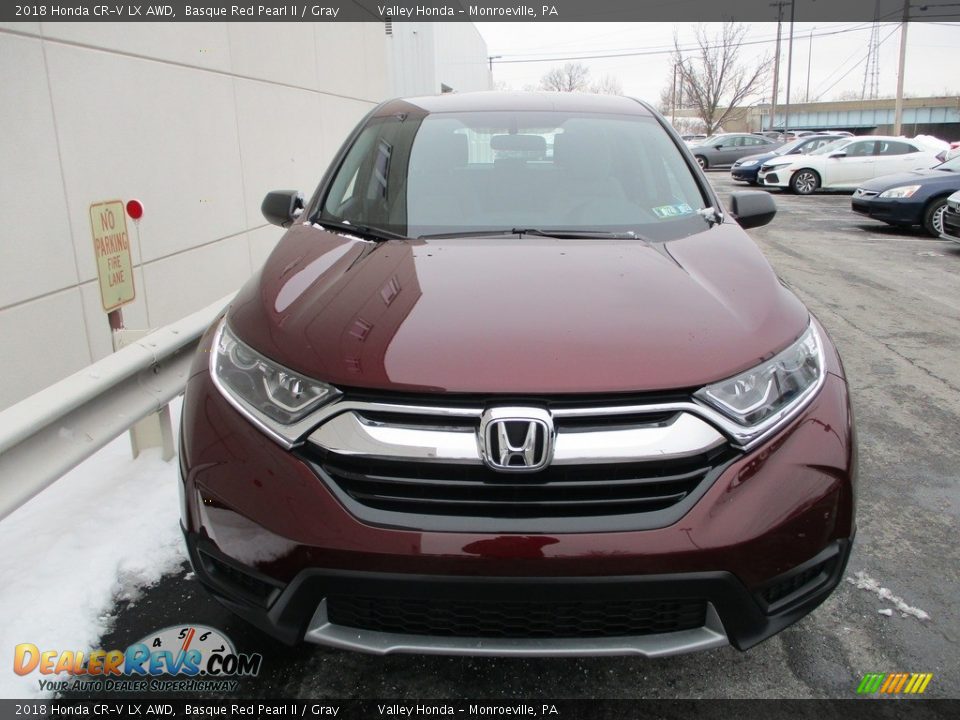 2018 Honda CR-V LX AWD Basque Red Pearl II / Gray Photo #8