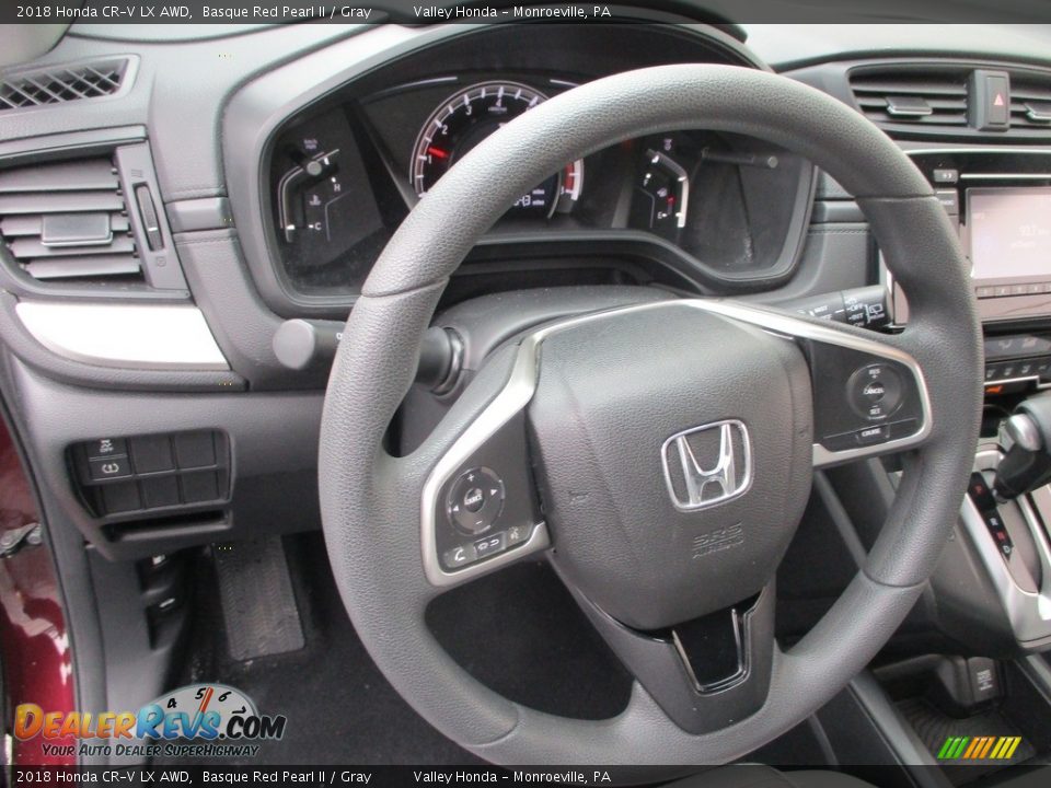 2018 Honda CR-V LX AWD Basque Red Pearl II / Gray Photo #13