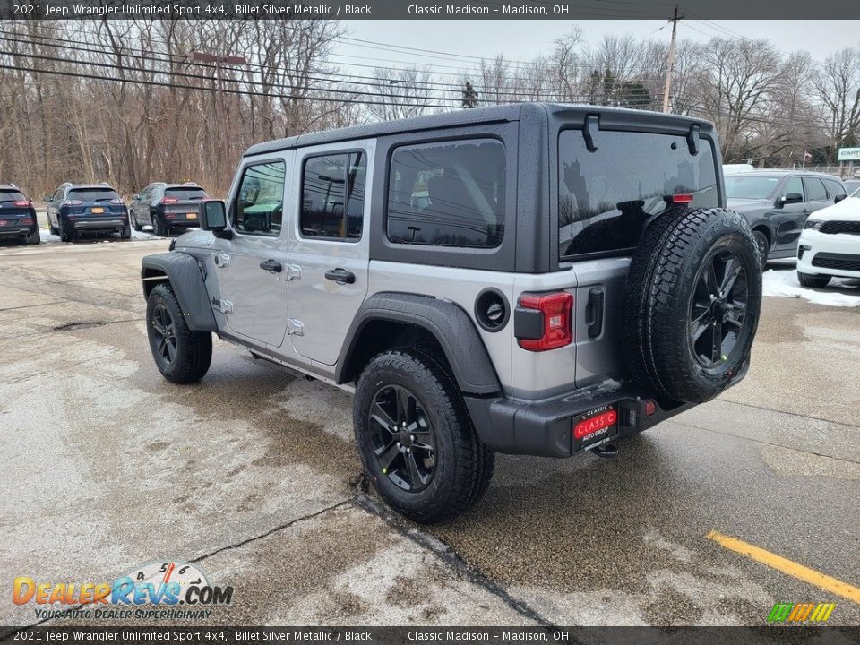 2021 Jeep Wrangler Unlimited Sport 4x4 Billet Silver Metallic / Black Photo #9