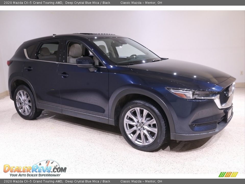 2020 Mazda CX-5 Grand Touring AWD Deep Crystal Blue Mica / Black Photo #1