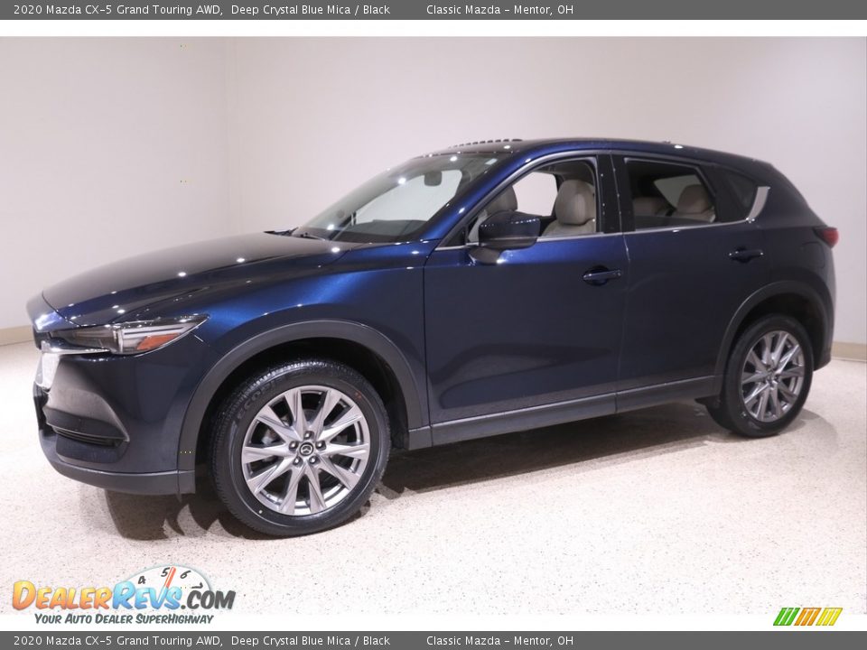 2020 Mazda CX-5 Grand Touring AWD Deep Crystal Blue Mica / Black Photo #3
