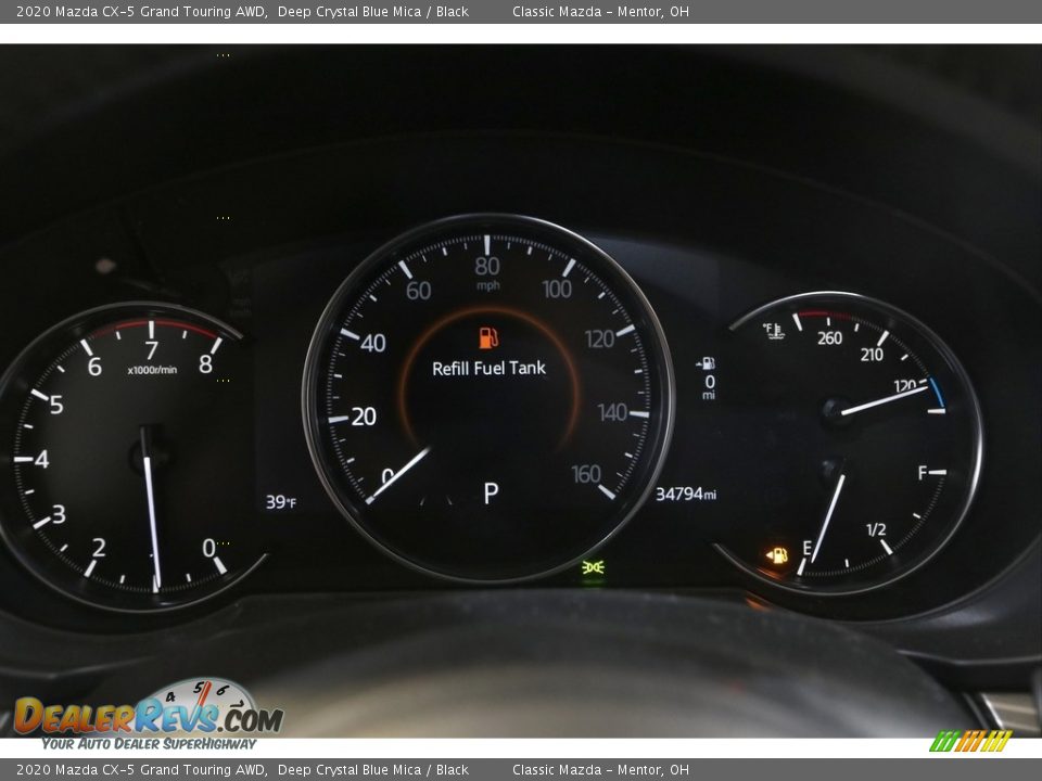 2020 Mazda CX-5 Grand Touring AWD Deep Crystal Blue Mica / Black Photo #8