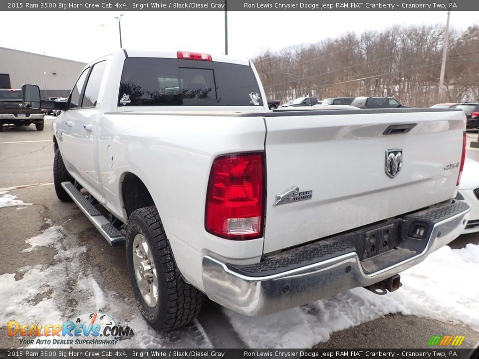 2015 Ram 3500 Big Horn Crew Cab 4x4 Bright White / Black/Diesel Gray Photo #4