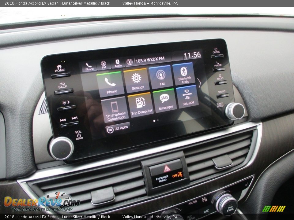 2018 Honda Accord EX Sedan Lunar Silver Metallic / Black Photo #14