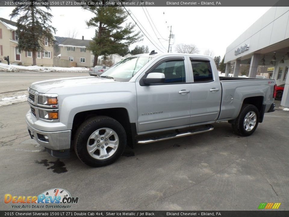 2015 Chevrolet Silverado 1500 LT Z71 Double Cab 4x4 Silver Ice Metallic / Jet Black Photo #1