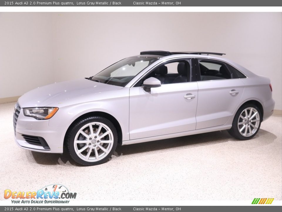 2015 Audi A3 2.0 Premium Plus quattro Lotus Gray Metallic / Black Photo #3