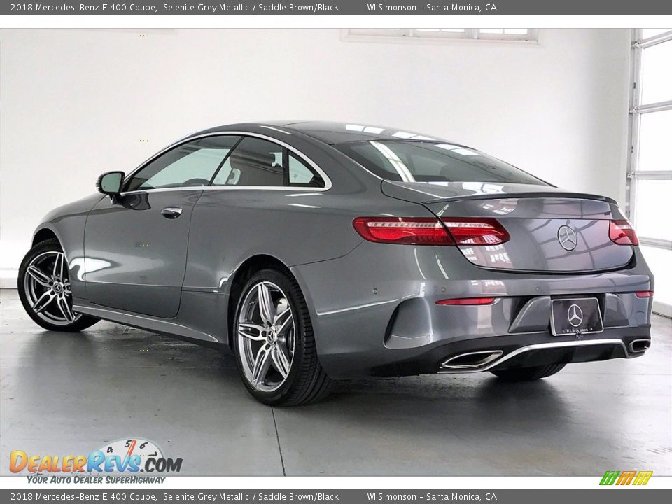2018 Mercedes-Benz E 400 Coupe Selenite Grey Metallic / Saddle Brown/Black Photo #9