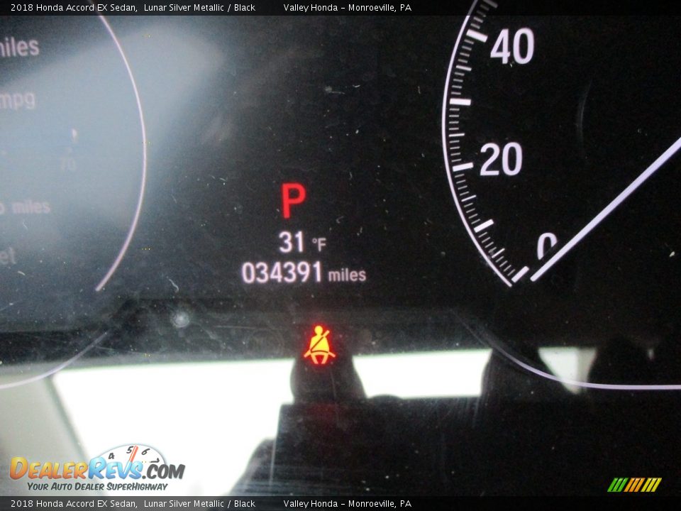 2018 Honda Accord EX Sedan Lunar Silver Metallic / Black Photo #20