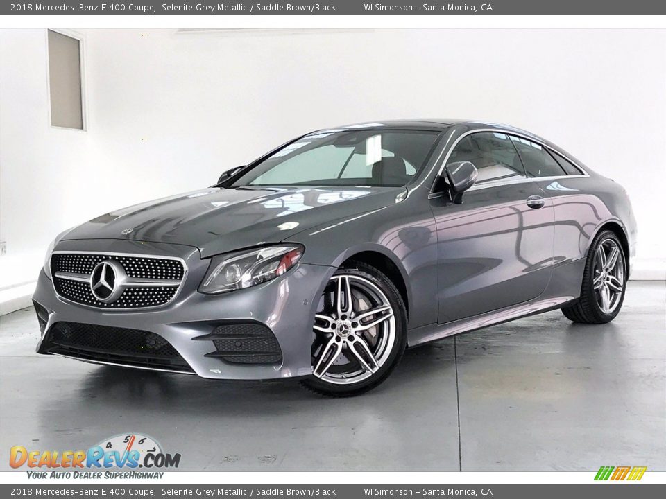2018 Mercedes-Benz E 400 Coupe Selenite Grey Metallic / Saddle Brown/Black Photo #11