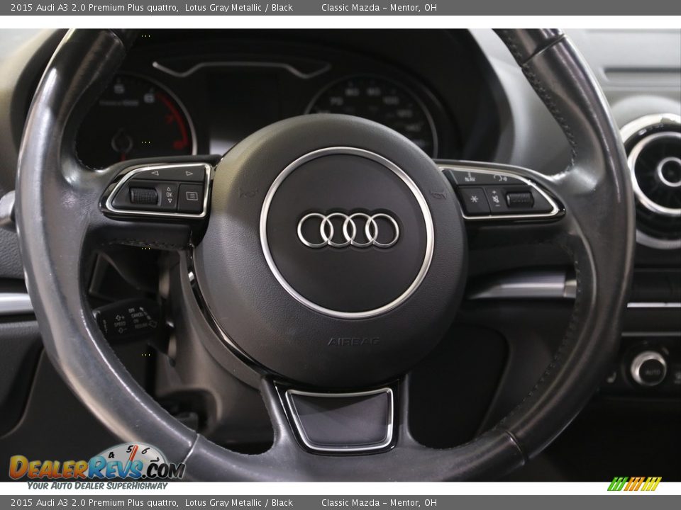 2015 Audi A3 2.0 Premium Plus quattro Lotus Gray Metallic / Black Photo #7