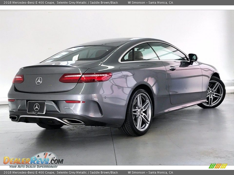 2018 Mercedes-Benz E 400 Coupe Selenite Grey Metallic / Saddle Brown/Black Photo #12