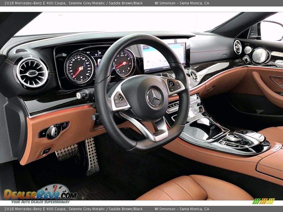 2018 Mercedes-Benz E 400 Coupe Selenite Grey Metallic / Saddle Brown/Black Photo #13