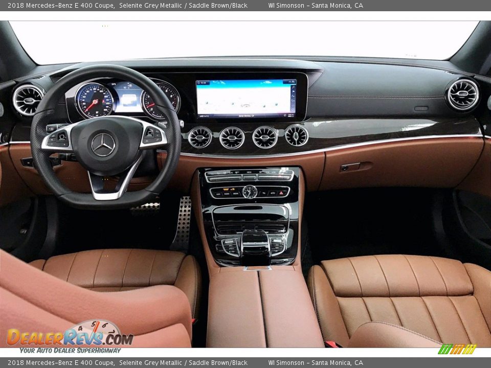 2018 Mercedes-Benz E 400 Coupe Selenite Grey Metallic / Saddle Brown/Black Photo #14