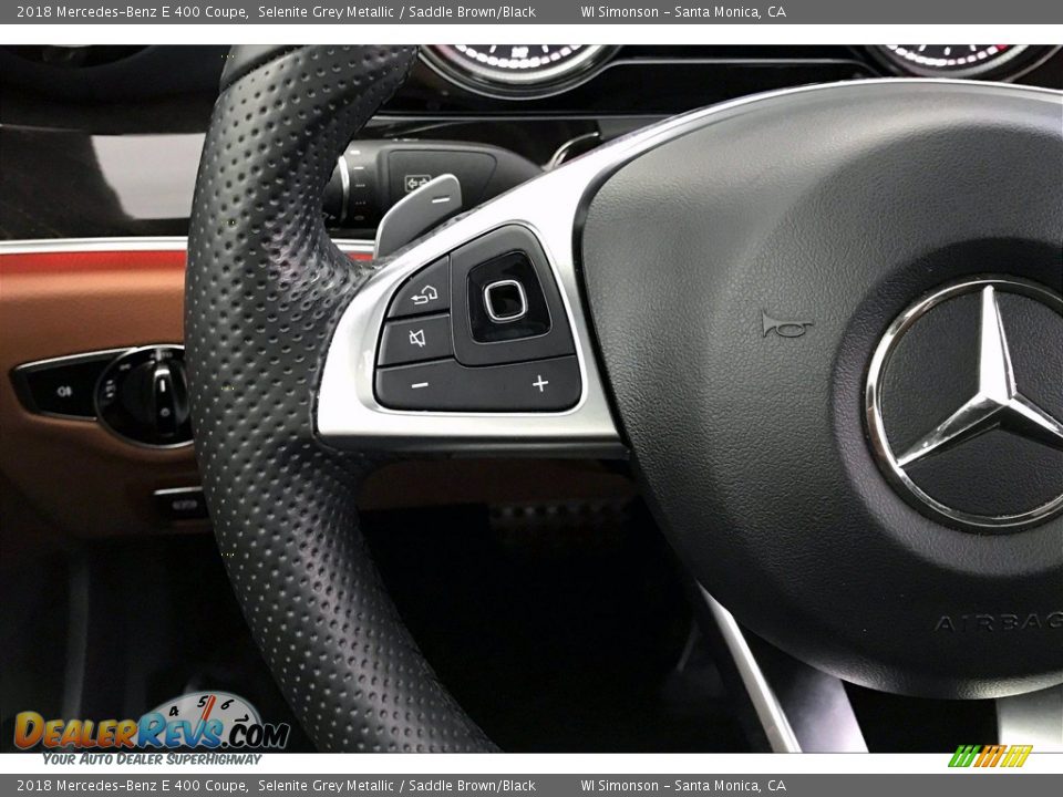 2018 Mercedes-Benz E 400 Coupe Selenite Grey Metallic / Saddle Brown/Black Photo #20