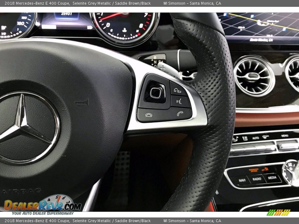 2018 Mercedes-Benz E 400 Coupe Selenite Grey Metallic / Saddle Brown/Black Photo #21