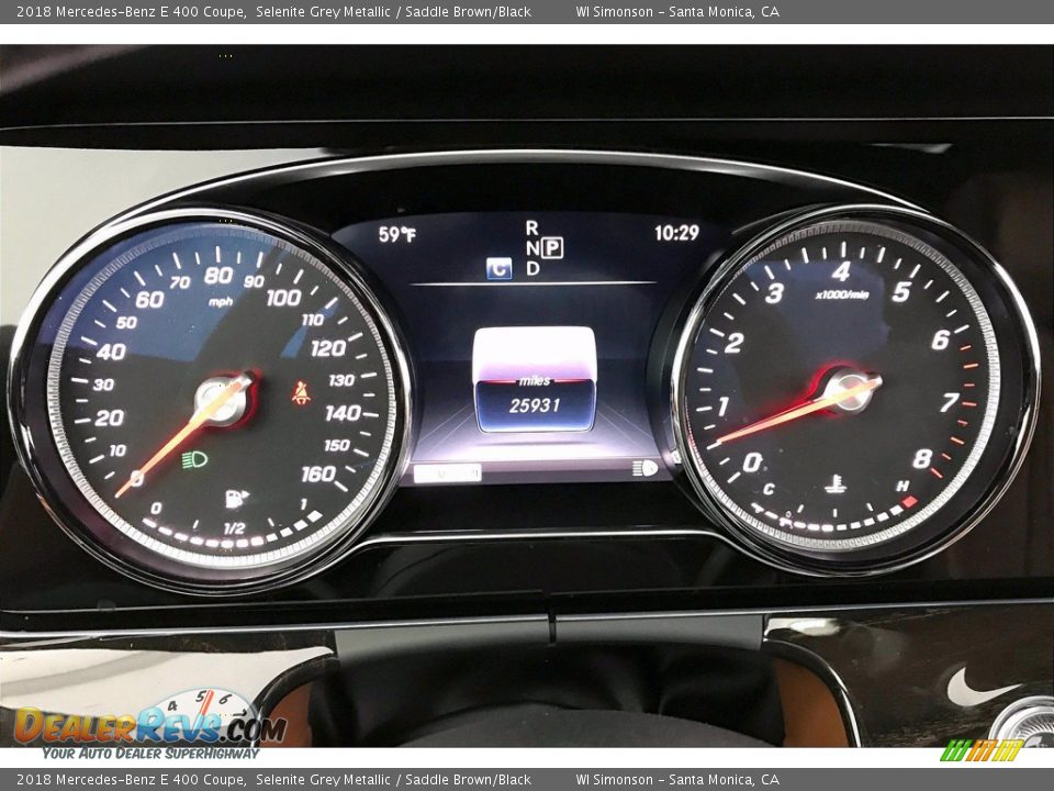 2018 Mercedes-Benz E 400 Coupe Selenite Grey Metallic / Saddle Brown/Black Photo #22