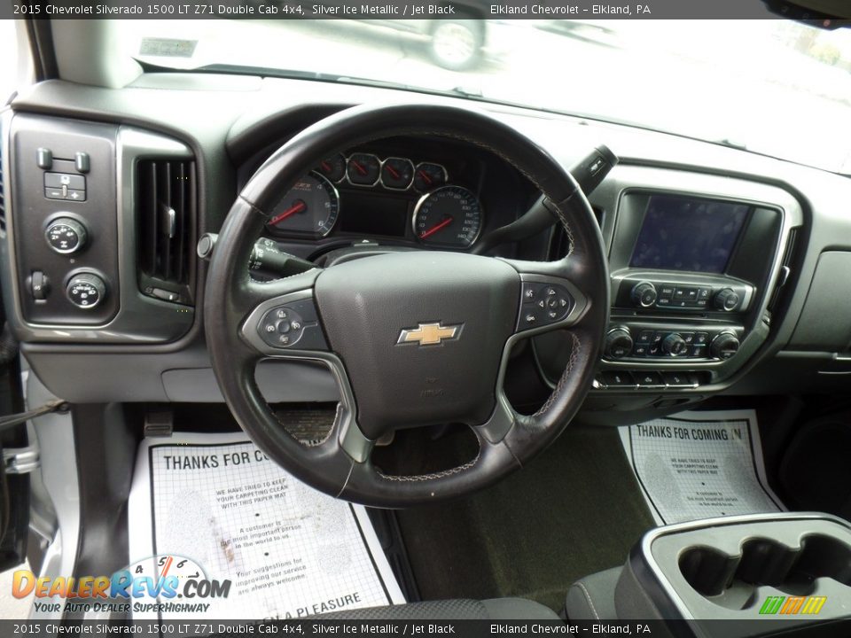 2015 Chevrolet Silverado 1500 LT Z71 Double Cab 4x4 Silver Ice Metallic / Jet Black Photo #19