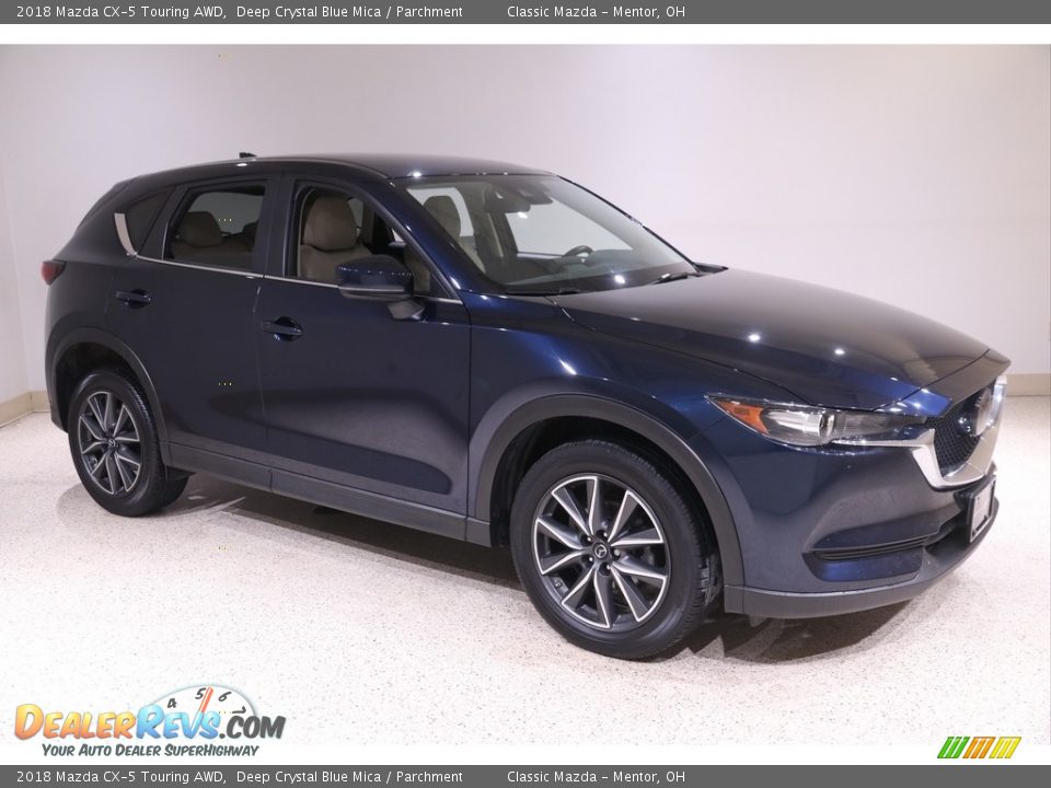 2018 Mazda CX-5 Touring AWD Deep Crystal Blue Mica / Parchment Photo #1