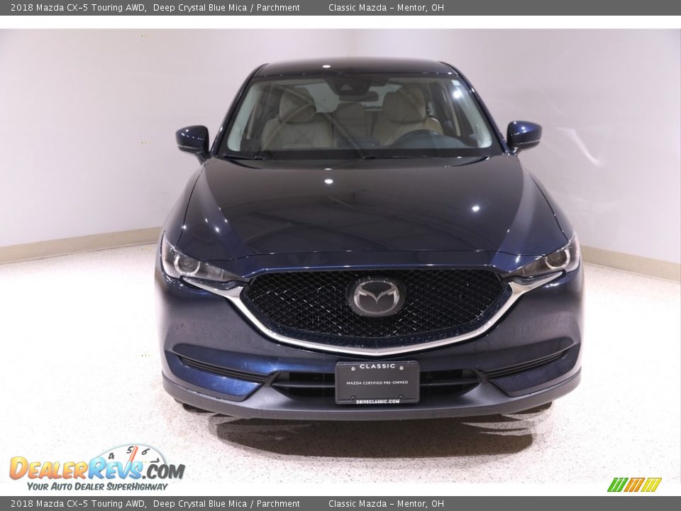 2018 Mazda CX-5 Touring AWD Deep Crystal Blue Mica / Parchment Photo #2