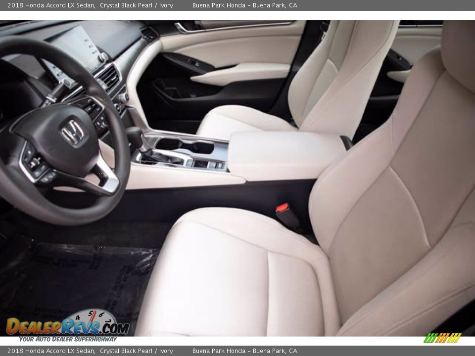 2018 Honda Accord LX Sedan Crystal Black Pearl / Ivory Photo #3