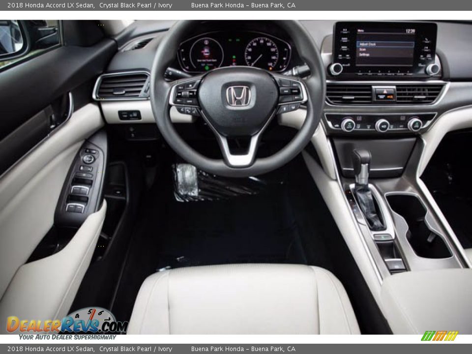 2018 Honda Accord LX Sedan Crystal Black Pearl / Ivory Photo #5