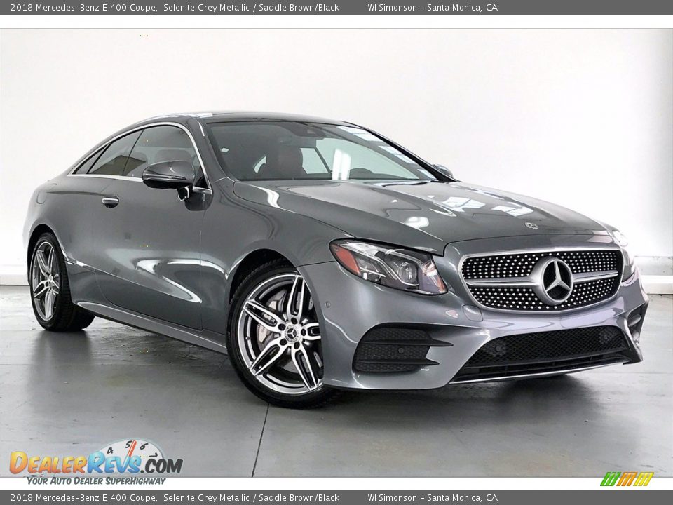 2018 Mercedes-Benz E 400 Coupe Selenite Grey Metallic / Saddle Brown/Black Photo #33