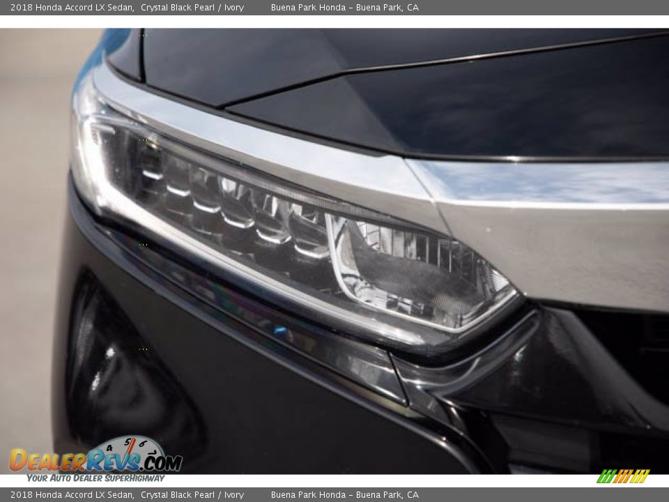 2018 Honda Accord LX Sedan Crystal Black Pearl / Ivory Photo #8