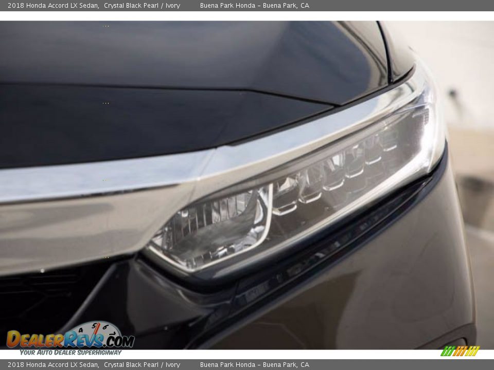 2018 Honda Accord LX Sedan Crystal Black Pearl / Ivory Photo #9