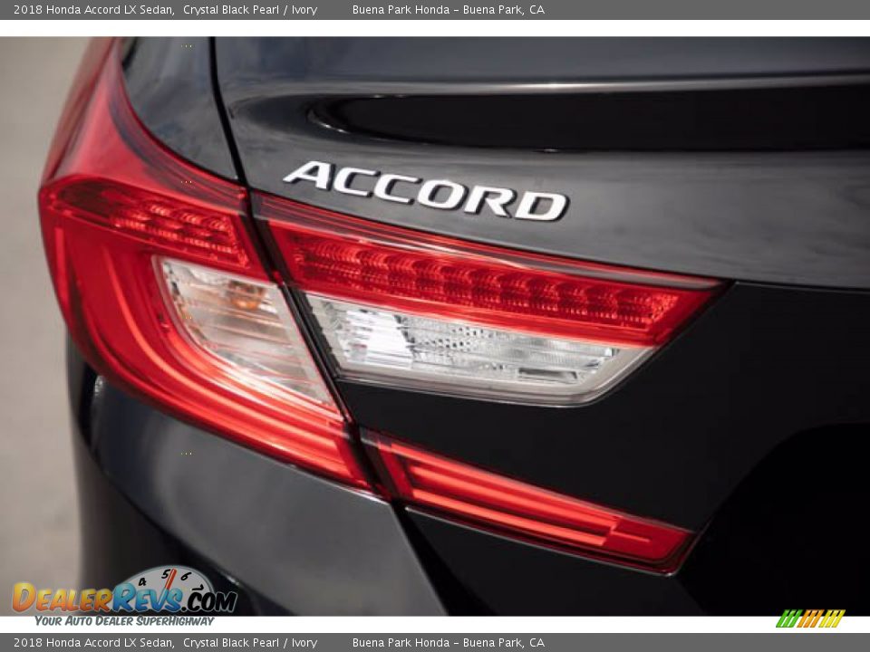 2018 Honda Accord LX Sedan Crystal Black Pearl / Ivory Photo #12