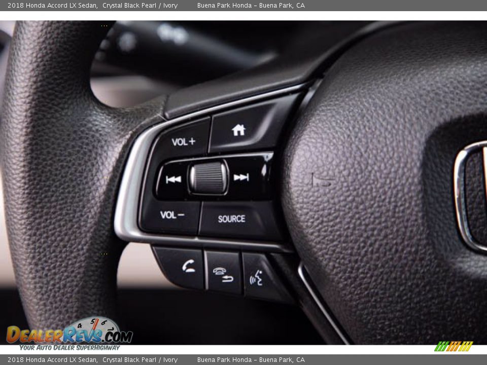 2018 Honda Accord LX Sedan Crystal Black Pearl / Ivory Photo #16