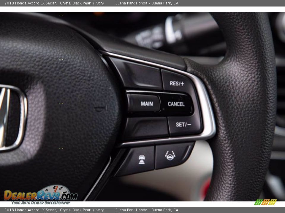 2018 Honda Accord LX Sedan Crystal Black Pearl / Ivory Photo #17