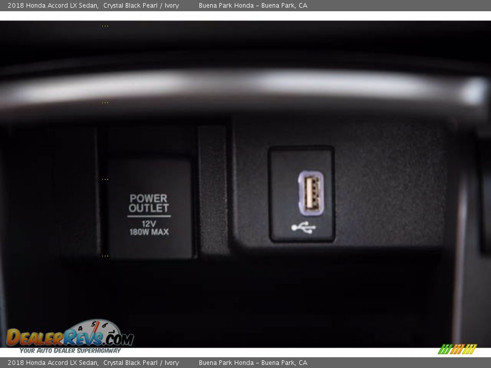2018 Honda Accord LX Sedan Crystal Black Pearl / Ivory Photo #19