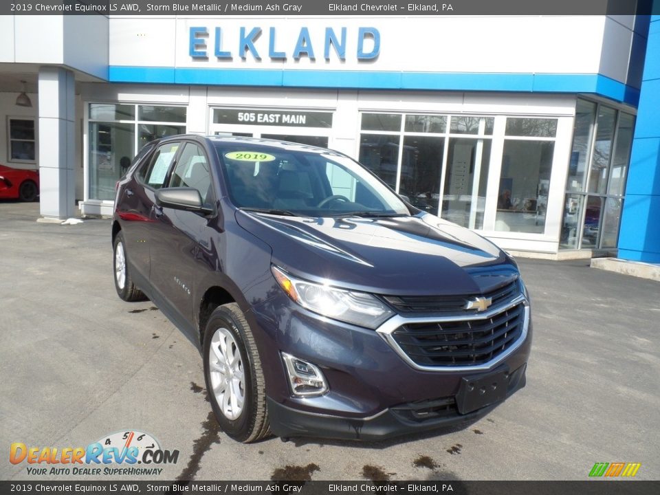 2019 Chevrolet Equinox LS AWD Storm Blue Metallic / Medium Ash Gray Photo #4