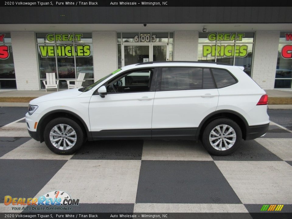2020 Volkswagen Tiguan S Pure White / Titan Black Photo #1