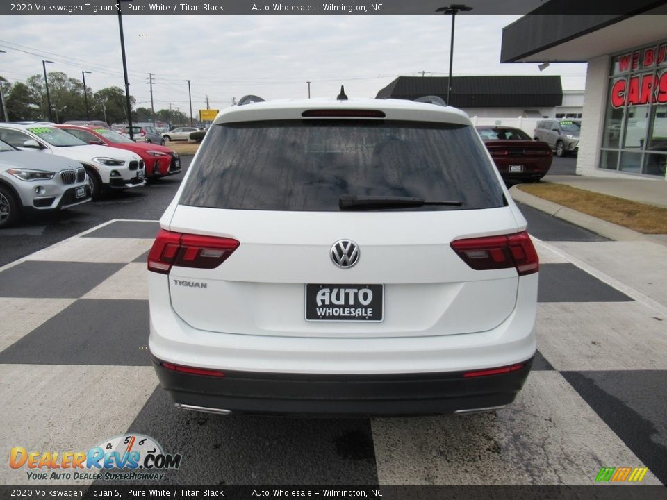 2020 Volkswagen Tiguan S Pure White / Titan Black Photo #4
