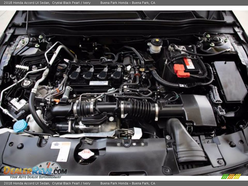 2018 Honda Accord LX Sedan Crystal Black Pearl / Ivory Photo #35